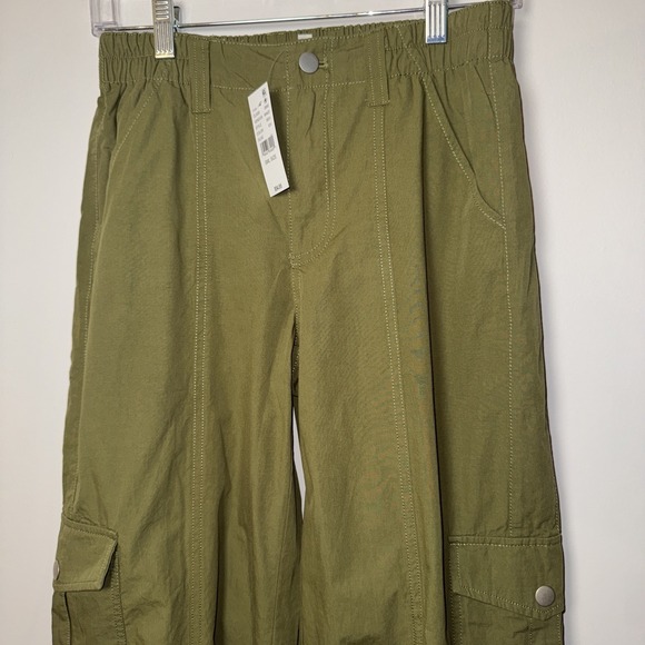 PacSun‎ Low Rise Puddle Cargo Pants Womens S Olive Green NWT MSRP $54.95 - Picture 9 of 14